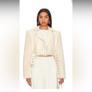 Florencia Moto Jacket in Sand Beige CAMILA COELHO